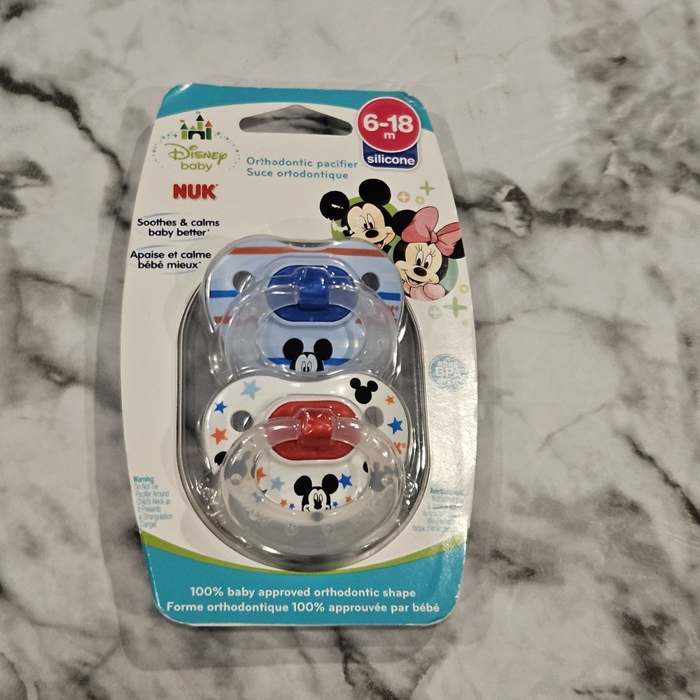 NUK Disney Baby Mickey Mouse Pacifier‎ 6-18 months NEW